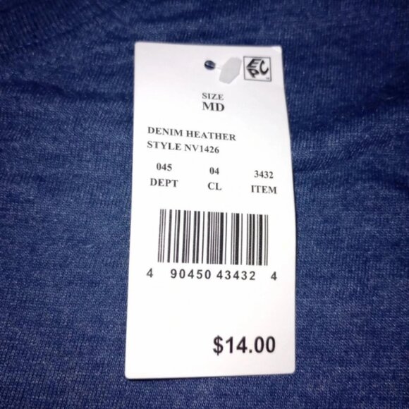 NWT Nirvana Graphic Short Sleeve L Denim Heather Yellow Smiley Face Band T-Shirt - Picture 5 of 7